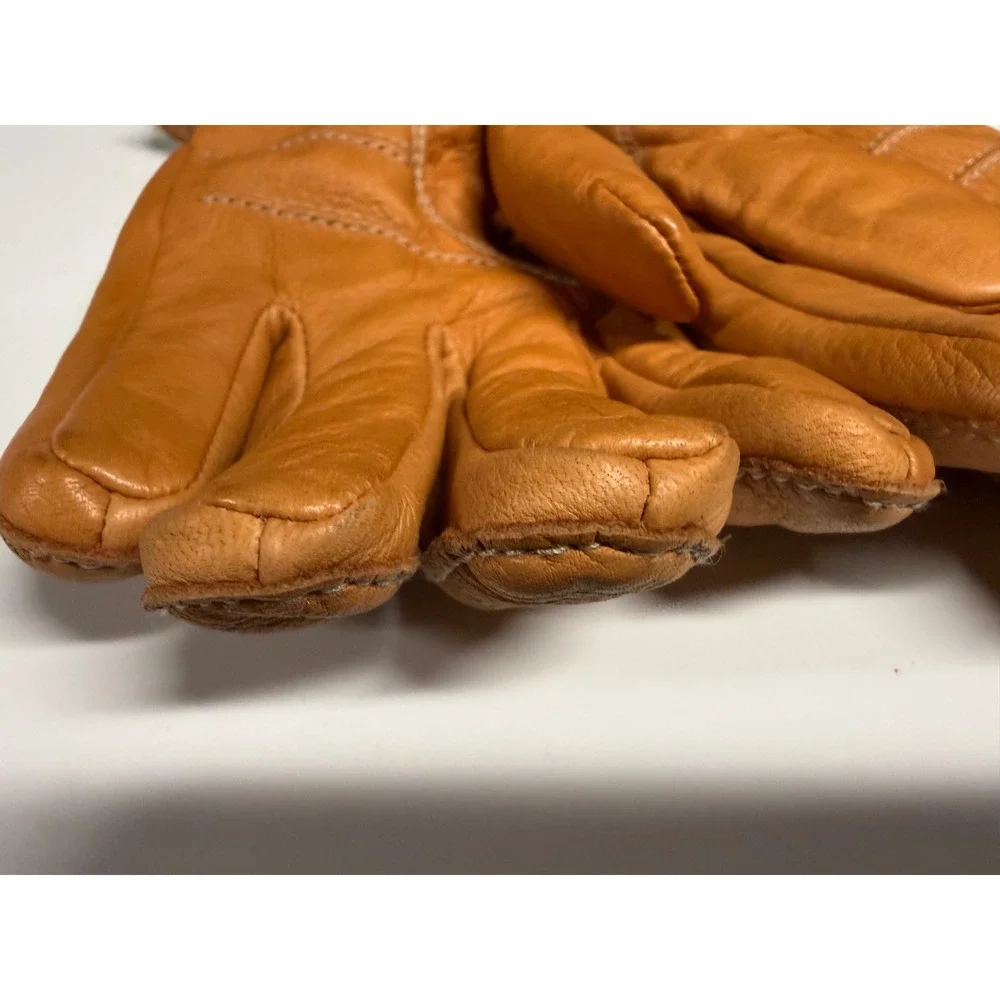 Hestra Deerskin Primaloft Gloves Women 8 Tan Deerskin Lamb Fur